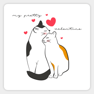 My pretty valentine cat lover Magnet